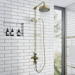 Enki - Downton 2-Outlet Shower Set Brass Antique Bronze 200mm
