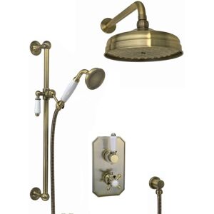 Enki - Regent Shower Head Slider Rail Kit Antique Bronze 8'