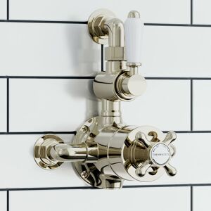 Enki - Downton Twin Shower Valve Thermostatic English Gold T110