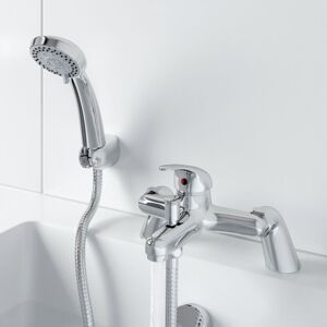 Aquari - Modern Bathroom Bath Shower Mixer Tap Single Spray Handset Chrome Single Lever