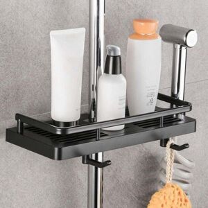 ZVD Shower shelf shower soap holder bathroom shower storage without drilling with shower soap holder, hook and towel holder wall mounting rust-proof