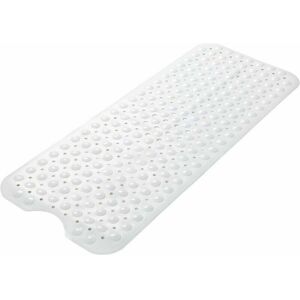 DEWDAT Extra Long Bath Mat Non Slip Shower Mat tpr Rubber Long Bathtub Mat Strong Suction Cups 100X40inch(White)