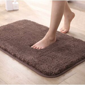 Cyslmuk - Extra Thick Non-Slip Absorbent Bathroom Mat Machine Washable (Brown, 50x80cm)