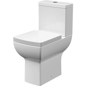 BALTERLEY Comfort Height Toilet Pan, Cistern & Soft Close Seat - 820mm x 375mm x 610mm