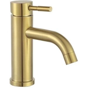 SHUNLI faucet, faucet, sink faucet, bathroom, modern and elegant design, brushed gold brass faucet, sink, hot and cold water supply