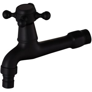 TLILY Faucet Outdoor Garden Black Brass Tap Wall Mount Bathroom Corner Washing Machine Faucet Bath Toilet Mop Pool Bibcock