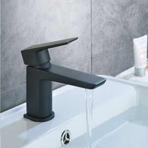 NES HOME Astra Modern Matte Black Basin Mono Mixer Tap & Waste