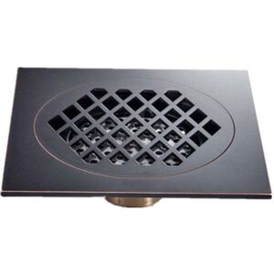 YMYNY Fliti Floor Drain 1pc Shower Drain 15x15cm Super Larger Black Floor Drain Bathroom Drain Building Material Square Water Drain Bathroom Accessories