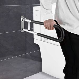 CNCEST Foldable Bathroom Toilet Handrail Grab Bars,3.6 Inch Safety Hand Rail for Seniors Elderly Disabled,Wall Mounted Toilet Safety Support