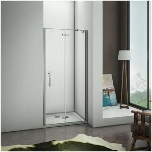 AICA SANITAIRE 700x1850x1850mm Frameless Pivot Hinge Door Walk In Shower Enclosure Glass Screen Cubicle