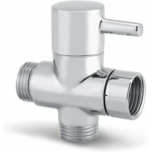 Ousudela - G1/2 Inch 3 Way Shower Arm Diverter Valve, Universal Bathroom Shower System Replacement Part for Handheld Shower Head
