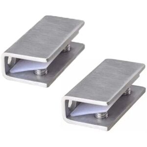 Glass Shower Door Clamps, 2 Pack - Fixed Stainless Steel Hinges - 8-12 mm Wall Mounts Ymyny