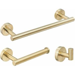ZVD - Gold Bathroom Accessories Accessory Bar Set Towel Rack Ring Holder Rails for Bathrooms