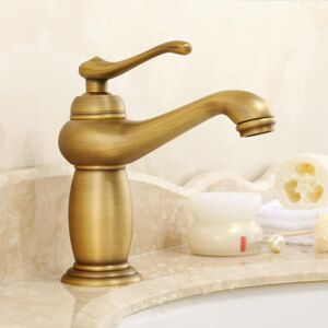 Tonchean - Gold sink faucet, bathroom sink faucet, vintage full copper bathroom faucet, gold sink compatible bathroom faucet, bathroom faucet