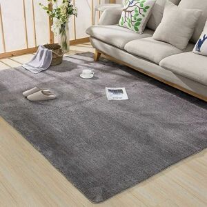 DEWDAT Gray Bath Mat 80 x 120cm, Non-Slip Thickened Bathroom Rug Absorbent Shower Exit Mat Ultra Soft Microfiber Floor Mat, Quick Dry, Machine Washable