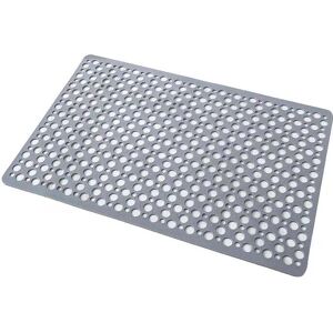 Cyslmuk - Grey tpe Antibacterial Non Slip Shower Mat, 35X67cm Bathtub Bathroom Mat Machine Washable Anti-Mold Foot Mat for Shower or Bathtub, Round