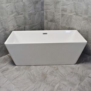 HYDROS Guila Luxury Square Style With Slimline Rim Freestanding Bath 1600mm x 750mm, No Tap