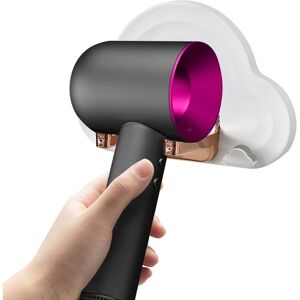 ZVD - Hair Dryer Holder, Wall Mounted Bathroom Hair Dryer Rack, Holder Compatible with All Hair Dryers, Hair Dryer Storage Box White