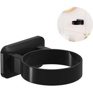 Csparkv - Hair Dryer Holder Wall Mounted Hair Dryer Holder Plastic Hair Dryer Holder Adhesive No Drilling with Transparent Plug Holder Hair Dryer