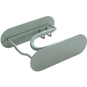 Groofoo - Hair Dryer Wall Holder Space Saving Metal Wall Blow Dryer Storage Rack for Bathroom Green