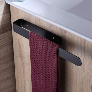 Linghhang - Hamburg Design Bathroom Towel Holder No Drilling , Self-Adhesive Towel Holder , Wall Mounted Towel Rack , 40cm , Modern Design Matte Black