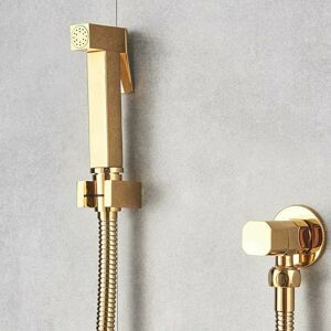 Dewdat - Hand Held Toilet Bidet Sprayer Gold Solid Brass Bidet Sprayer Simple Cold Water Bathroom Bidet Shower Baby Cloth Diaper Sprayers,A