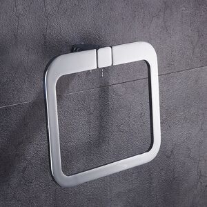 Dewdat - Hand Towel Holder Silver Towel Ring Punch hole Towel Rail for Bathroom, Stainless Steel Square
