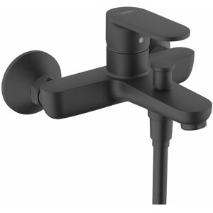 Hansgrohe - Vernis Blend Bathroom Wall Mounted Bath Mixer Tap Black Modern Curved