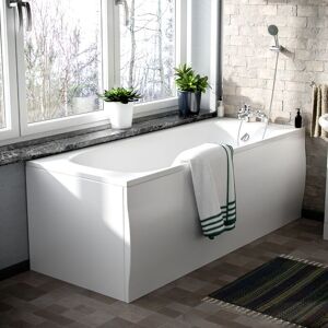 Nes Home - Harris 1700mm Standard Round Single Ended Bath & Legs White
