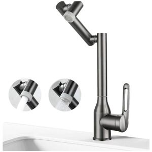 Csparkv - High Basin Mixer Tap, 360 Degree Rotation Waterfall Faucet, Bathroom Faucet, Hot and Cold Water Mixer - Hose Included