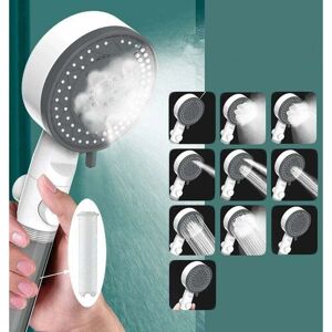 Linghhang - High Pressure Shower Head, Water Saving Shower Head 10 Adjustable Modes, Bathroom Shower Head with Stop, Anti-Limescale Shower Head with