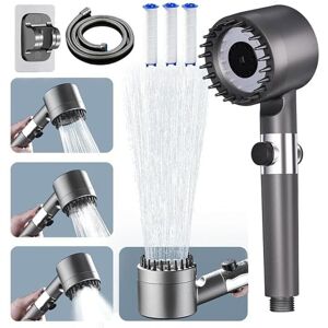 Linghhang - High Pressure Shower Head, Water Saving Shower Head with 1.5M Shower Hose and Shower Holder
