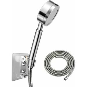Dewdat - High Pressure Shower Head with 1.5m Hose and Bracket, 304 Stainless Steel Water Saving Shower Head Easy Installation and Cleaning