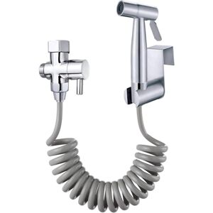 Cyslmuk - High Quality Toilet Bidet Set with Tank Hook and 1.5m abs Retractable Flexible Shower Hose