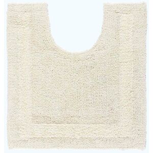 HOMESCAPES Luxury Reversible Cotton Pedestal Mat - Natural Cream