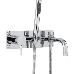 Hudson Reed - Tec Single Lever 2-Hole Bath Shower Mixer Tap Wall Mounted - Chrome