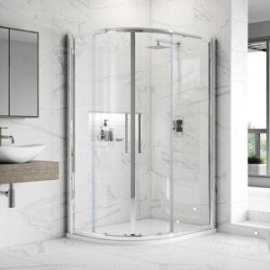 Hudson Reed Apex Offset Quadrant Shower Enclosure 900mm x 800mm - 8mm Glass