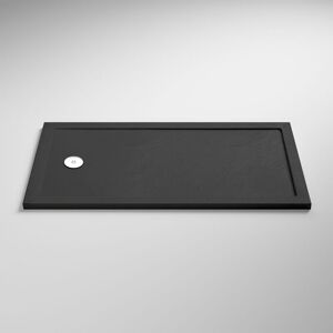 Hudson Reed - Nuie Pearlstone Grey Slate Effect Bath Replacement Rectangular Shower Tray 1700mm x 700mm