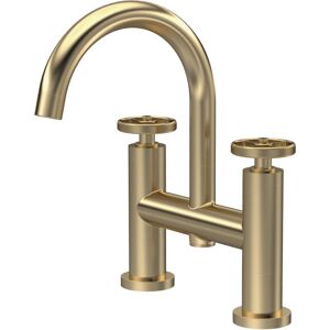 Hudson Reed - Nuie Revolution Bath Filler Tap Pillar Mounted - Brushed Brass