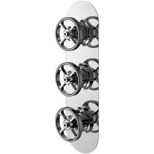 Hudson Reed - Nuie Revolution Concealed Shower Valve with Diverter Triple Handle - Chrome