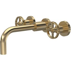 Hudson Reed - Nuie Revolution Wall Mounted Basin Mixer Tap - Brushed Brass