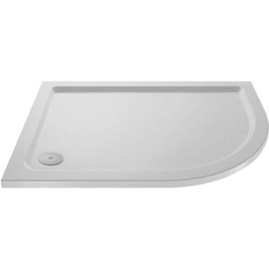 Hudson Reed - Nuie Pearlstone Slip Resistant Offset Quadrant Shower Tray 1200mm x 800mm Right Handed
