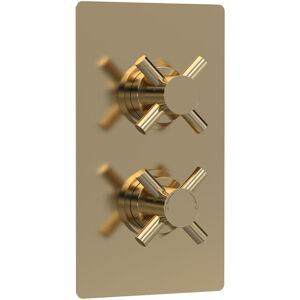 Hudson Reed - Tec Crosshead Concealed Shower Valve Dual Handle - Brushed Brass