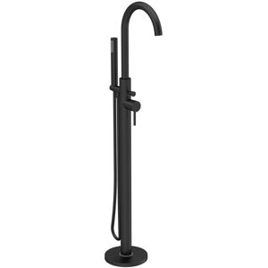 Hudson Reed - Tec Lever Matt Black Floor Standing Mono Bath and Shower Mixer Tap - PN421