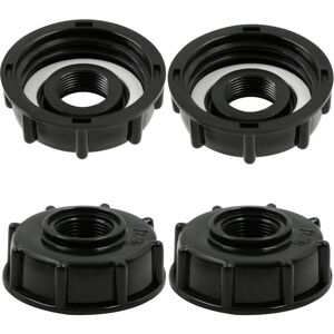 MEMKEY IBC Tank Adapter Connector - Barrel Hose Connection Accessories Container Cap - for Garden Faucet Adapter Tank Outlet Connector 3/4 Inch - 4 Pack