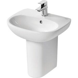 Ideal Standard - Tesi Cloakroom Basin and Semi Pedestal 450mm Wide 1 Tap Hole