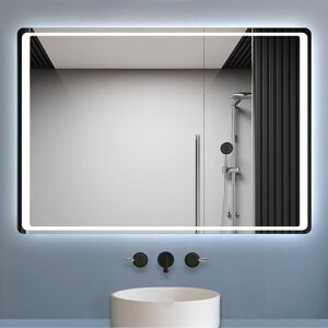 Biubiubath - led Illuminated Bathroom Mirror with Light Demister 1000x700mm Bathroom led Mirror with Touch Sensor