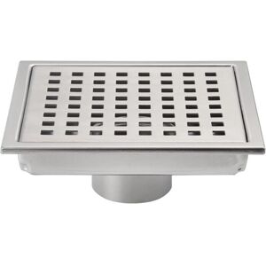 Ymyny - Inch brushed silver square shower floor drain grate with removable cover SUS304 stainless steel