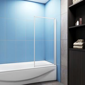Acezanble - 1 Fold Folding Bath Shower Screen Panel 700x1400mm