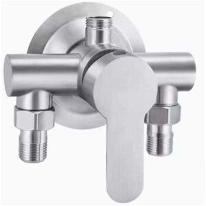 ZVD G1/2 Thread 304 Stainless Steel Shower Faucet Switch Hot and Cold Water Mixer Wall Mounted Metal Handle